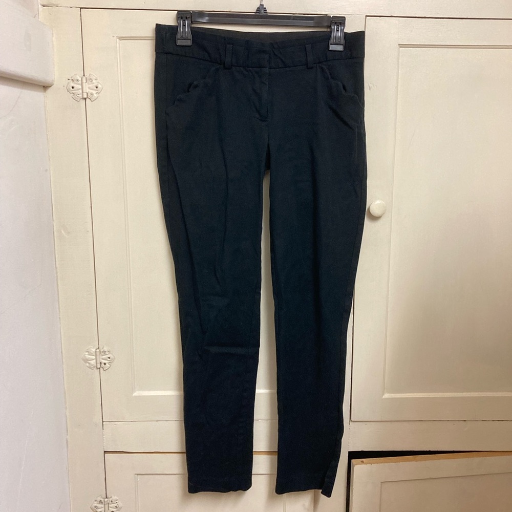 Black Tapered Mid-Rise Slacks size 5